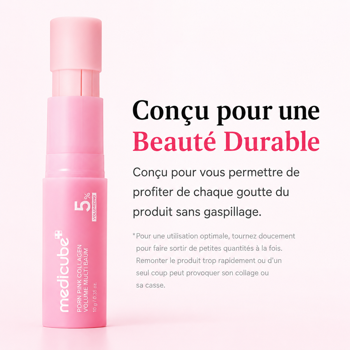 Baume multi-usage volumateur au collagène rose et PDRN