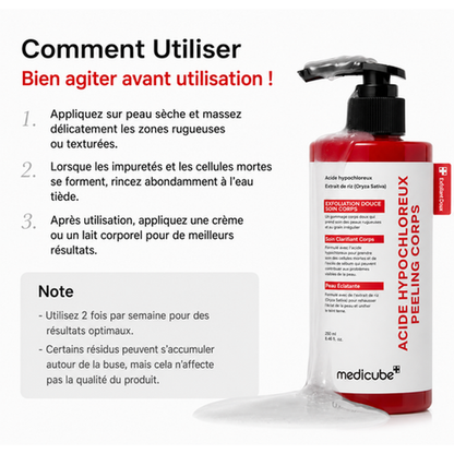 Medicube Peel Shot — Duo Exfoliant Visage & Corps à l'Acide Hypochloreux